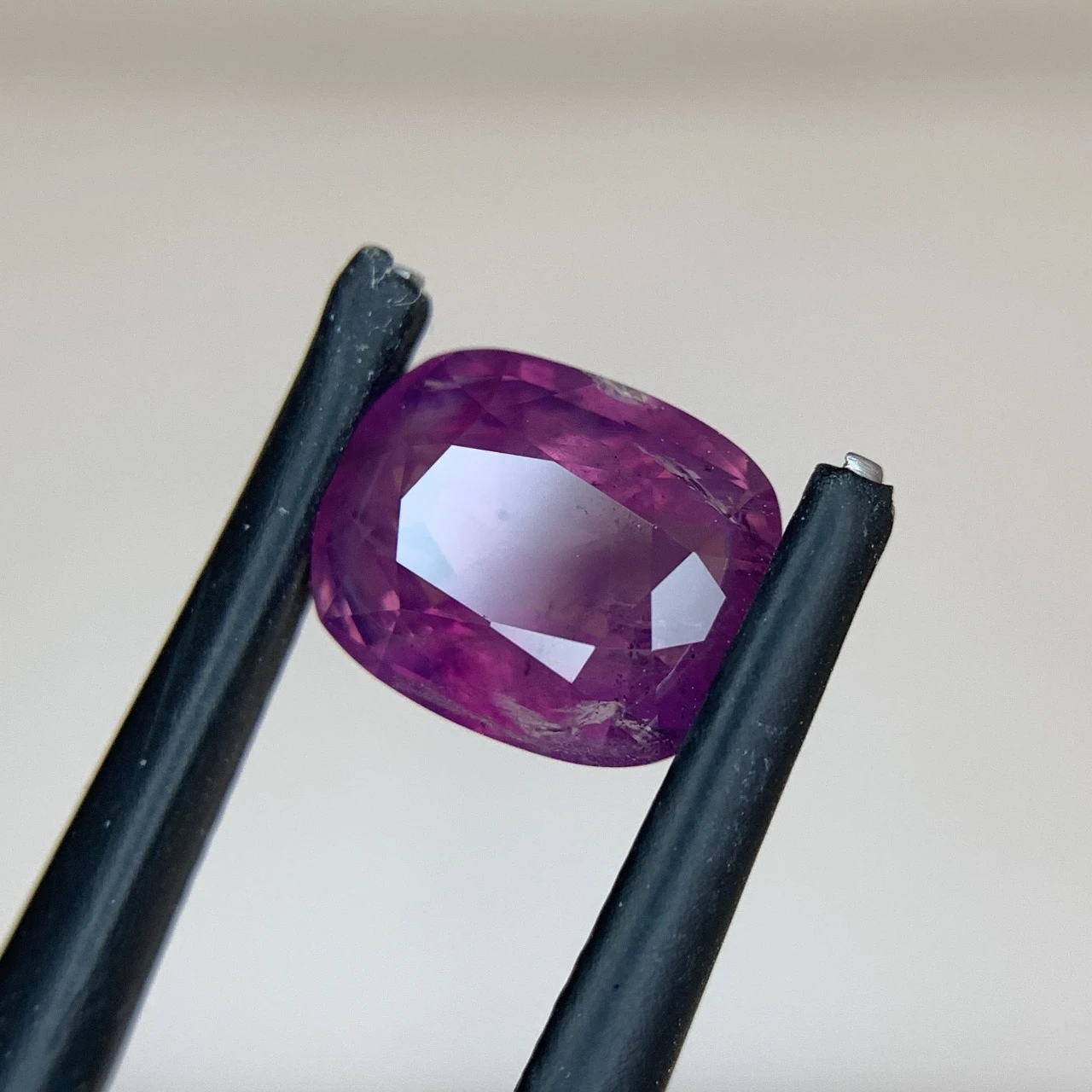 3.21ct Natural Purple Kashmir Sapphire Cushion Shape — view 1